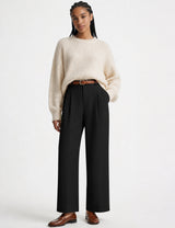 LOMON Women's Wide Leg Dress Pants High Waist Work Slacks with Pockets