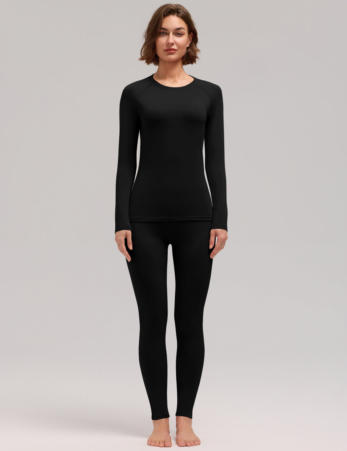 LOMON Womens Thermal Underwear Winter Fleece Lined 2 Piece Sets Base Layer