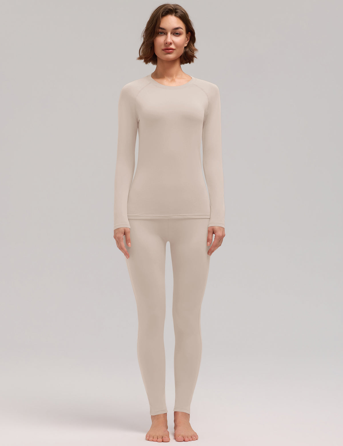 LOMON Womens Thermal Underwear Winter Fleece Lined 2 Piece Sets Base Layer