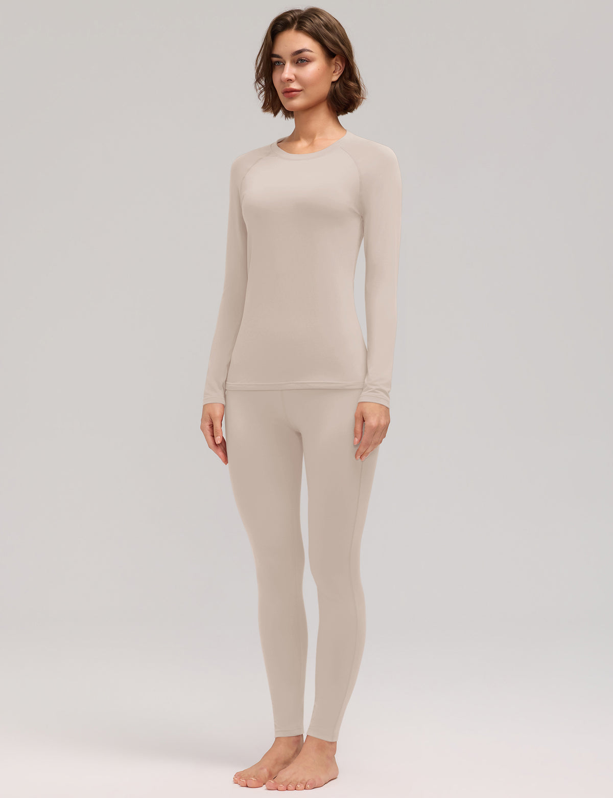 LOMON Womens Thermal Underwear Winter Fleece Lined 2 Piece Sets Base Layer