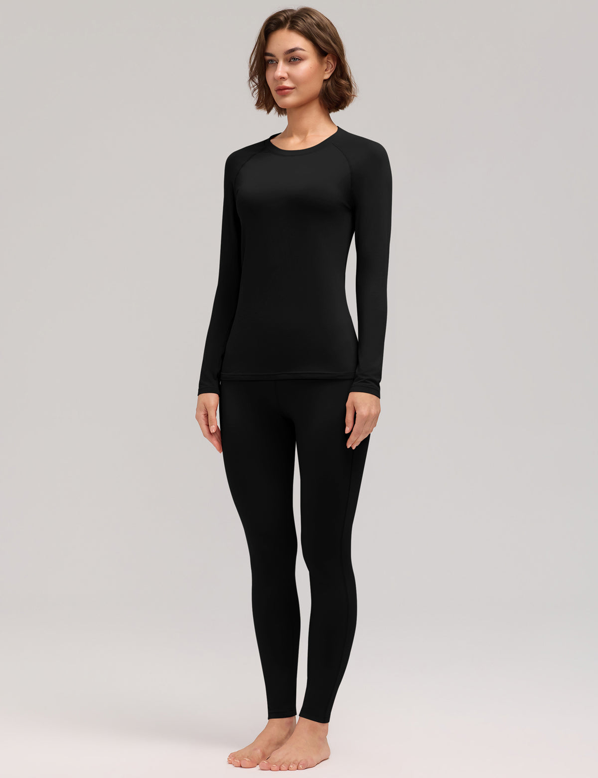 LOMON Womens Thermal Underwear Winter Fleece Lined 2 Piece Sets Base Layer