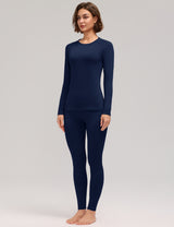 LOMON Womens Thermal Underwear Winter Fleece Lined 2 Piece Sets Base Layer