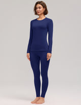 LOMON Womens Thermal Underwear Winter Fleece Lined 2 Piece Sets Base Layer
