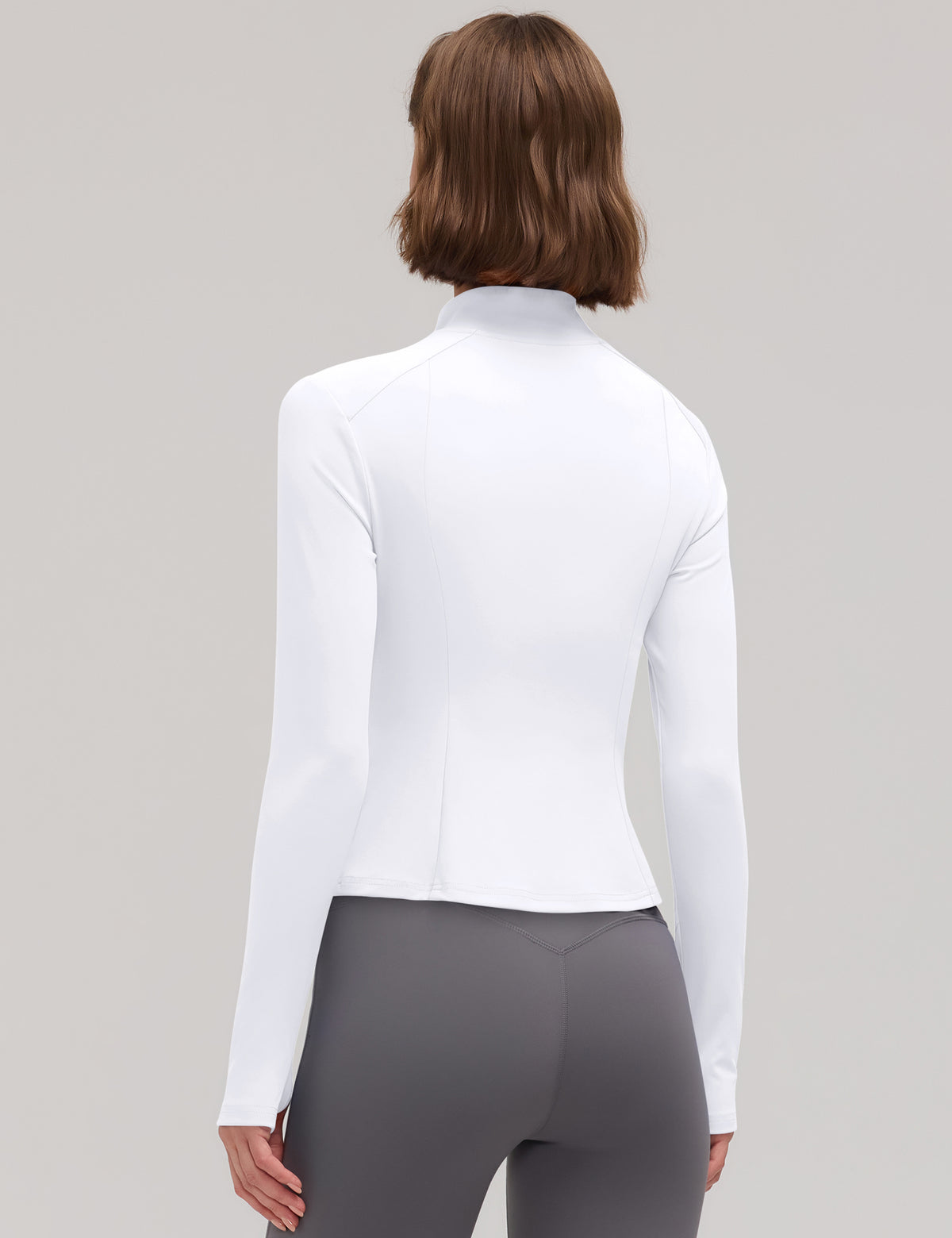 LOMON Women Workout Jacket Lightweight Zip Up Cropped Athletic Slim Tops