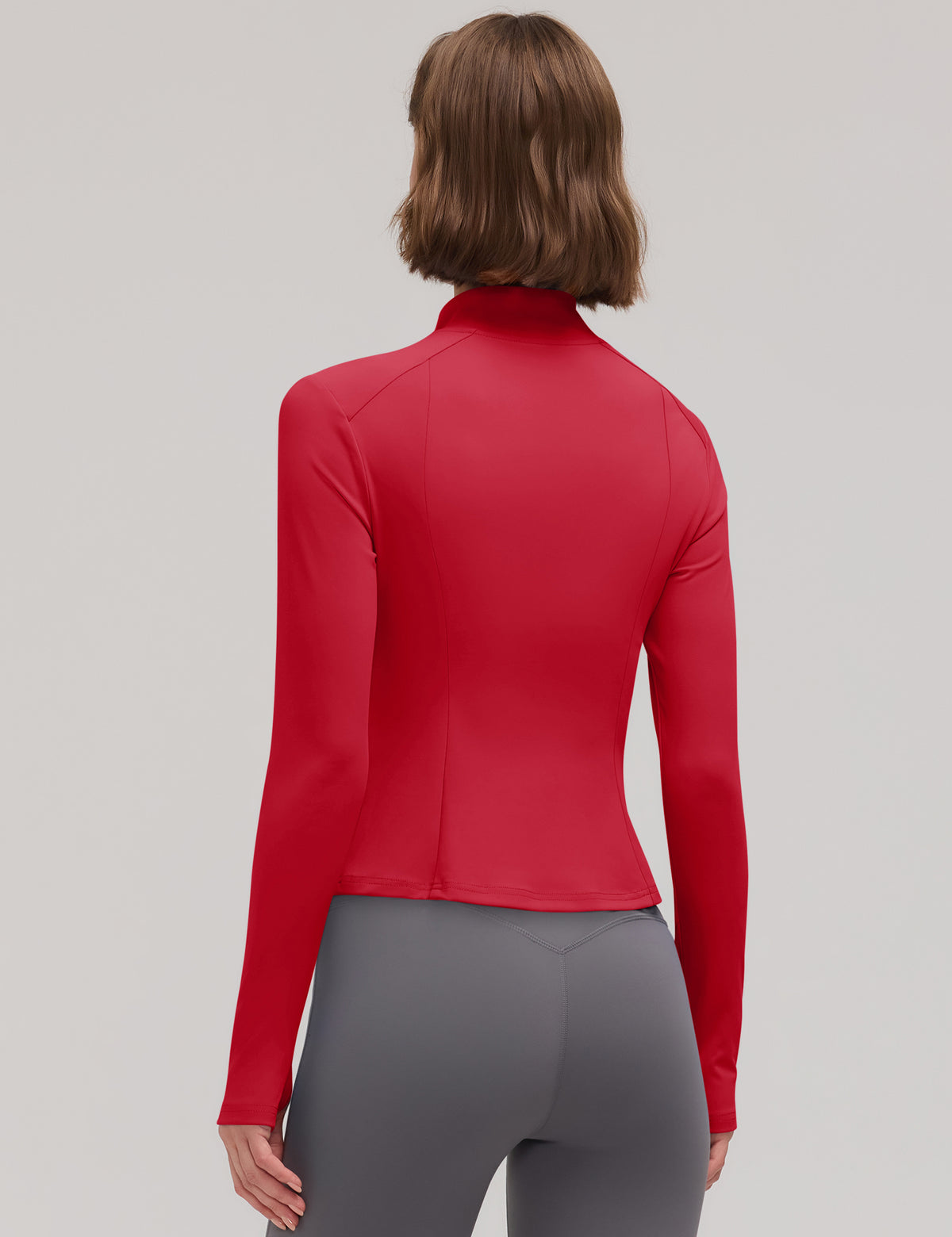 LOMON Women Workout Jacket Lightweight Zip Up Cropped Athletic Slim Tops