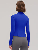 LOMON Women Workout Jacket Lightweight Zip Up Cropped Athletic Slim Tops