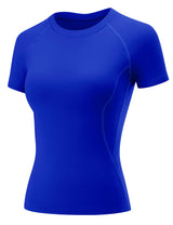 LOMON Womens Workout Tops Short Sleeve Raglan Athletic Shirts Yoga Gym Crewneck Quick Dry Tshirts