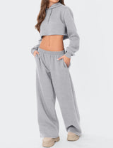 LOMON Wide Leg Sweatpants Women Fleece Sweat Pants Fall Spring Clothes 2026 Teen Girl Baggy Jogger Sweatpant with Pockets