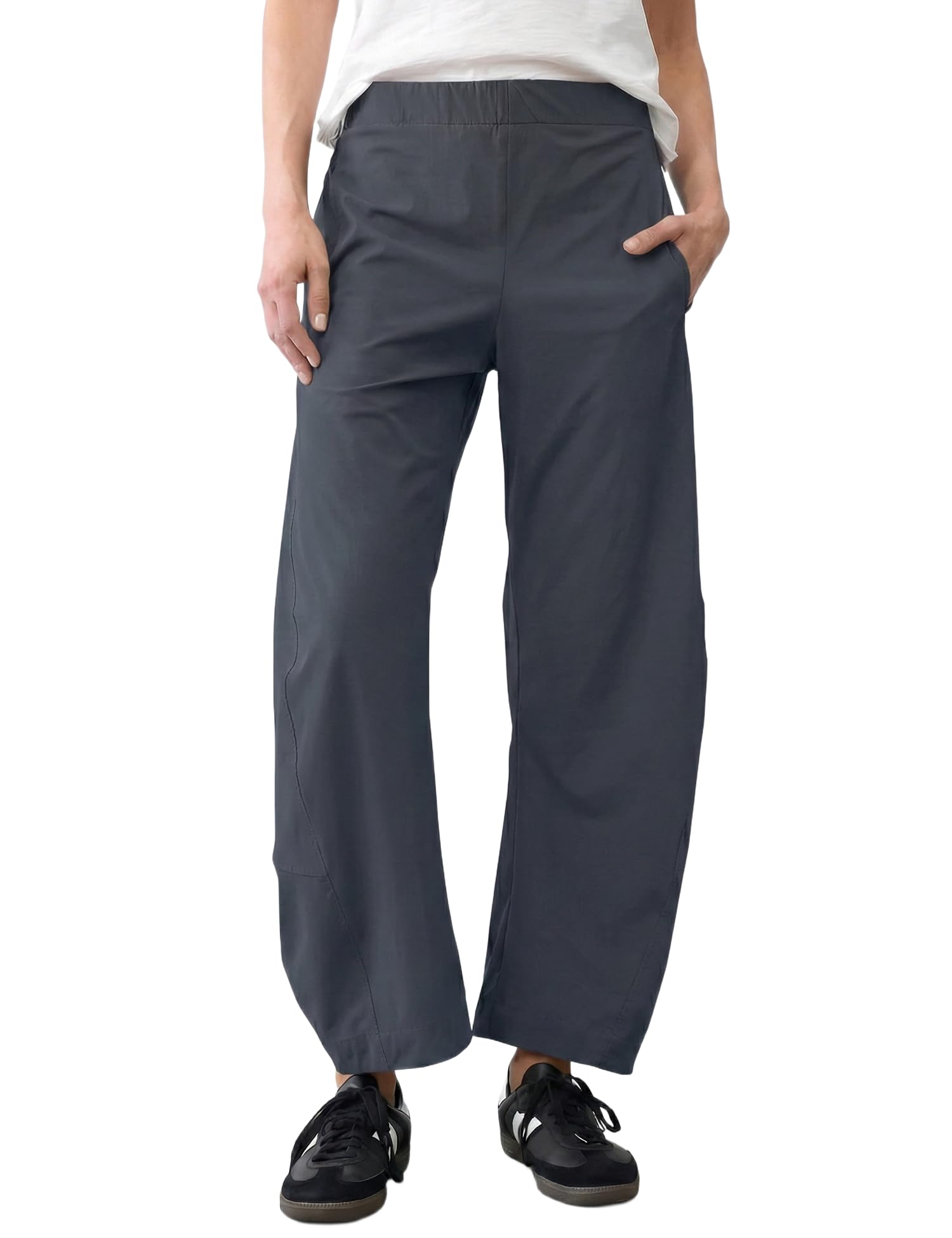 LOMON Wide Leg Barrel Pants for Women 27" Work Dress Casual Golf Loose Fit Crop Ankle Palazzo Slacks with Pockets Spring 2026