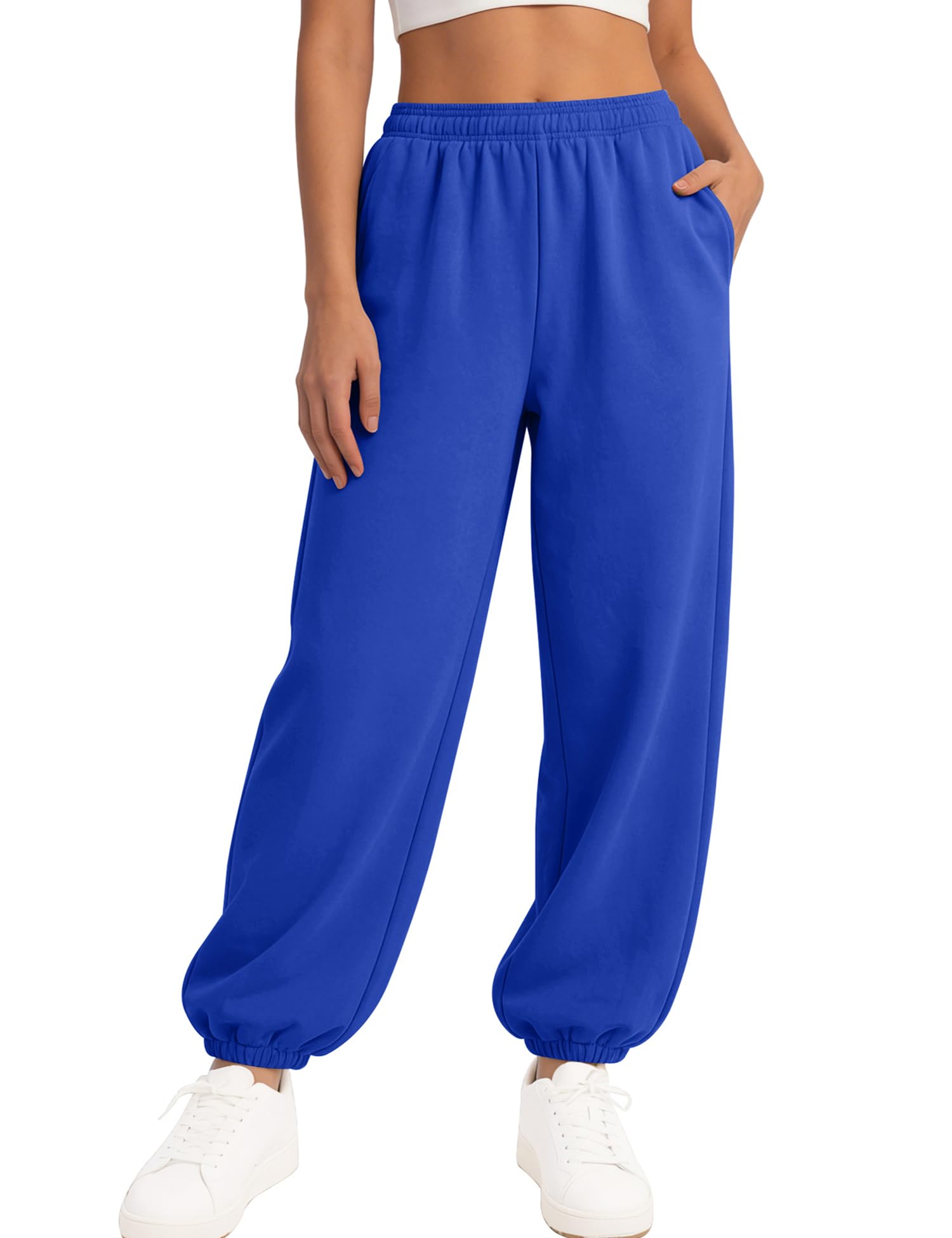 LOMON Sweatpants Women Fleece Joggers Wide Leg Sweat Pants Baggy Gym Sweatpant Winter Spring Drawstring Clothes with Pockets