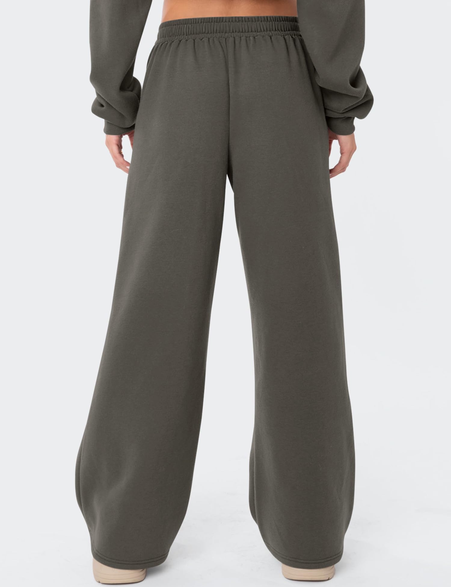 LOMON Women's Sweatpants Wide Leg Fleece Lined Sweat Pants Spring Winter Clothes 2026 Baggy Drawstring Joggers with Pockets