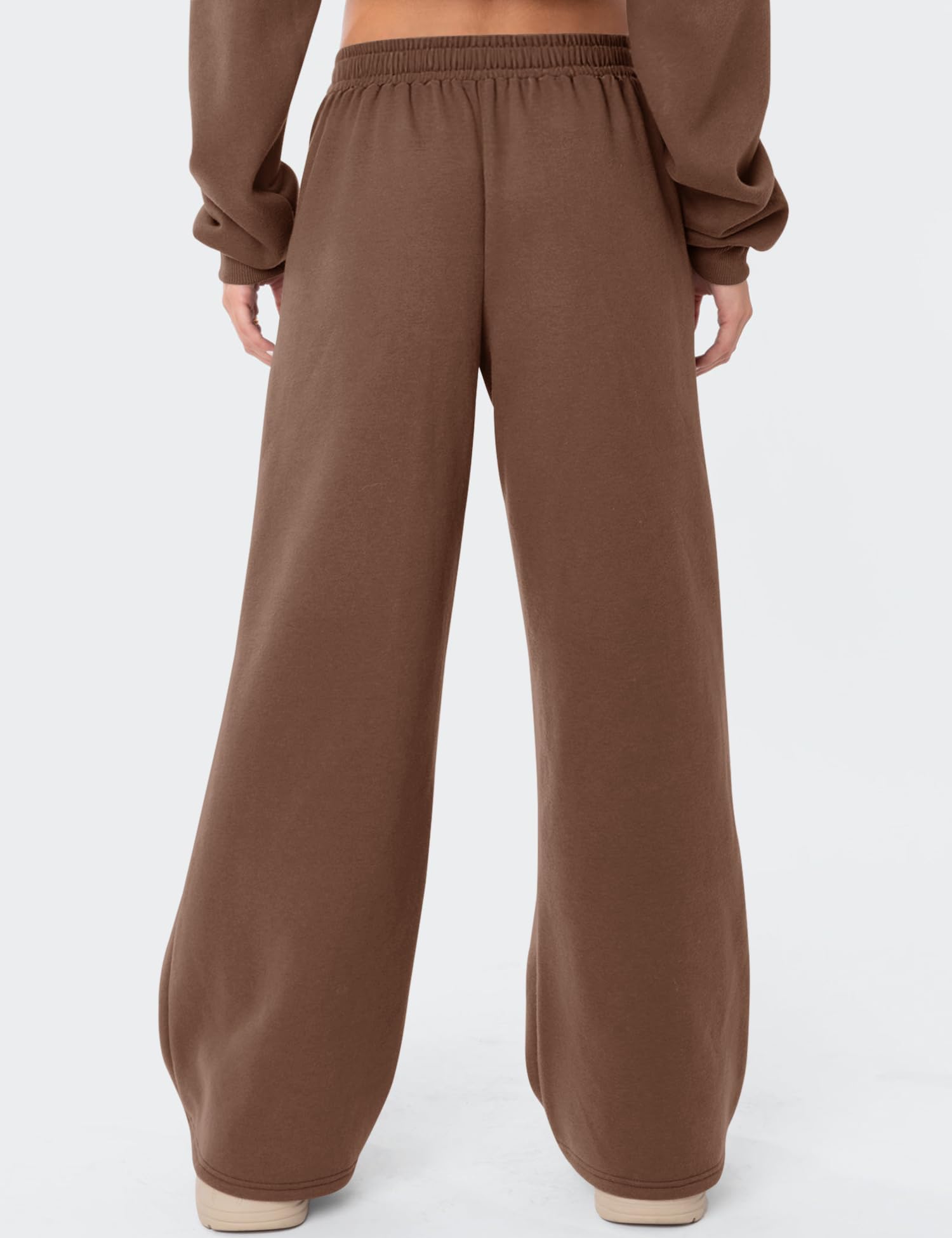 LOMON Women's Sweatpants Wide Leg Fleece Lined Sweat Pants Spring Winter Clothes 2026 Baggy Drawstring Joggers with Pockets
