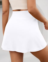 LOMON Womens Skort Mini Tennis Skirt with Pockets Shorts Golf Athletic Skirts High Waisted Stretchy Skorts Casual Workout