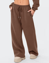 LOMON Women's Sweatpants Wide Leg Fleece Lined Sweat Pants Spring Winter Clothes 2026 Baggy Drawstring Joggers with Pockets