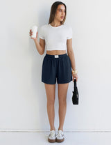 LOMON Linen Shorts for Women Summer Beach Casual Shorts Comfy Lightweight Vacation Cruise Outfits Lounge Pants with Pockets