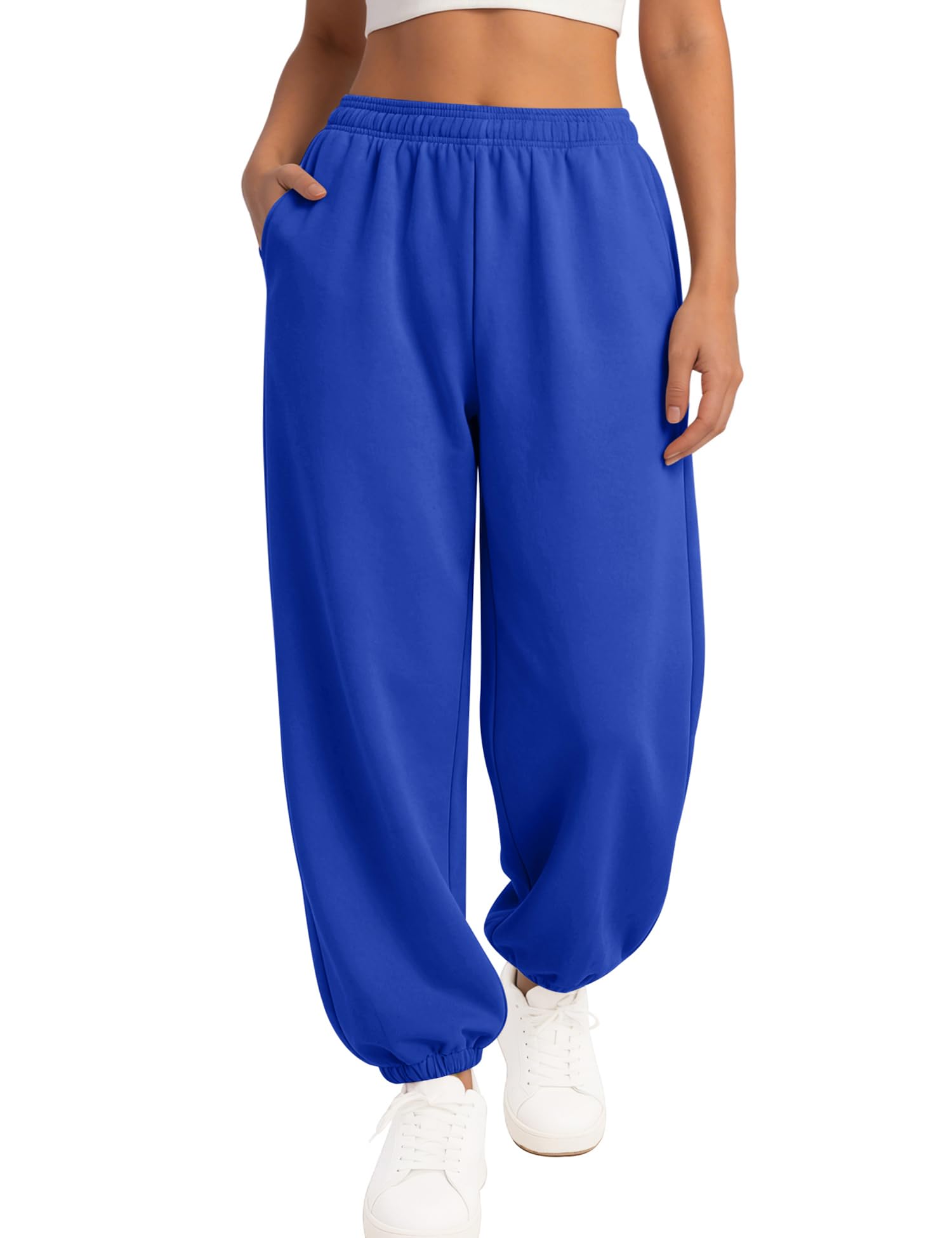LOMON Sweatpants Women Fleece Joggers Wide Leg Sweat Pants Baggy Gym Sweatpant Winter Spring Drawstring Clothes with Pockets