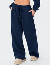 LOMON Women's Sweatpants Wide Leg Fleece Lined Sweat Pants Spring Winter Clothes 2026 Baggy Drawstring Joggers with Pockets