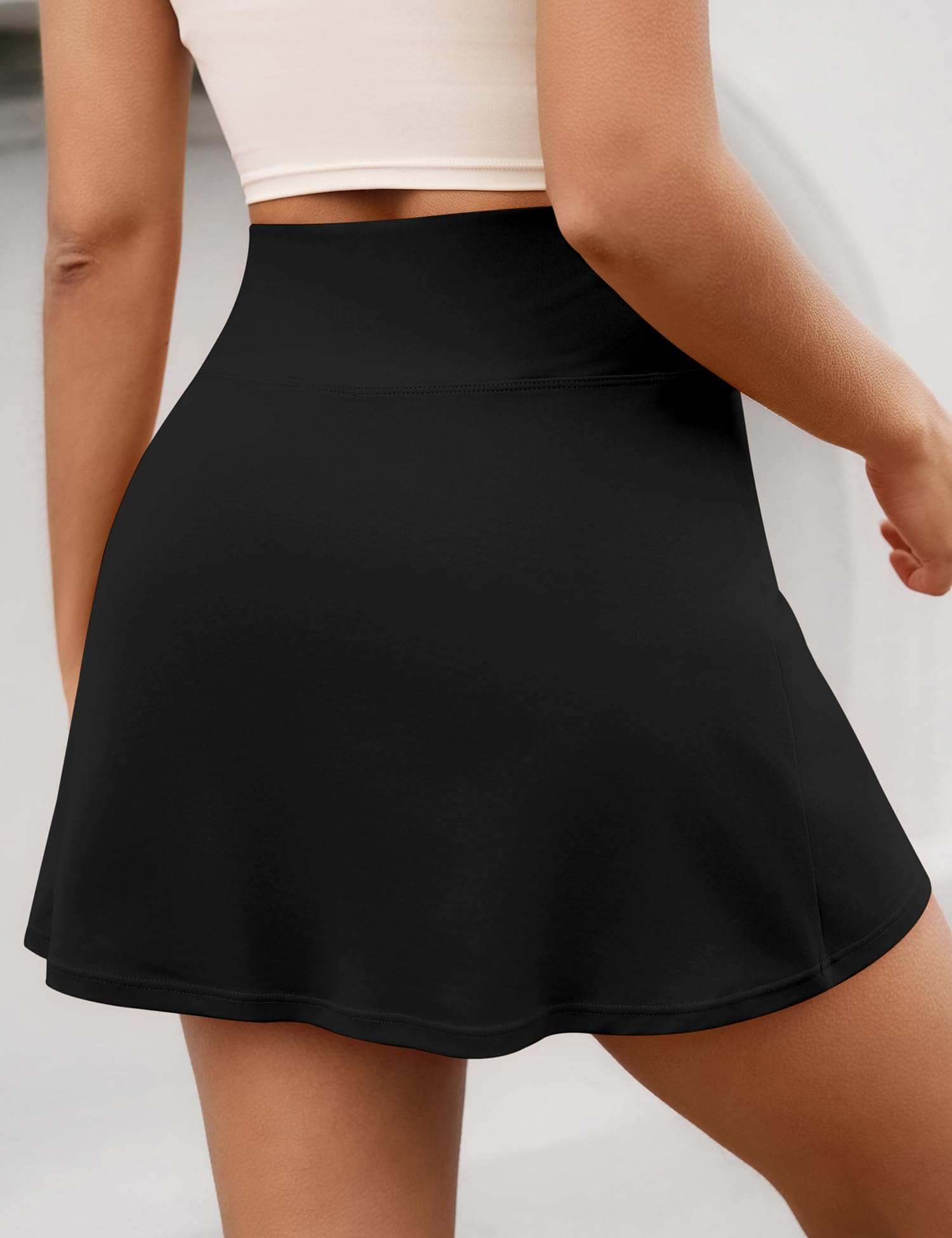 LOMON Womens Skort Mini Tennis Skirt with Pockets Shorts Golf Athletic Skirts High Waisted Stretchy Skorts Casual Workout