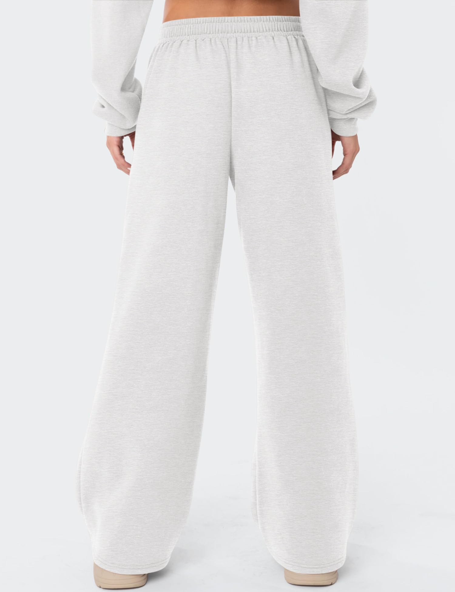 LOMON Women's Sweatpants Wide Leg Fleece Lined Sweat Pants Spring Winter Clothes 2026 Baggy Drawstring Joggers with Pockets