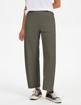 LOMON Wide Leg Barrel Pants for Women 27" Work Dress Casual Golf Loose Fit Crop Ankle Palazzo Slacks with Pockets Spring 2026