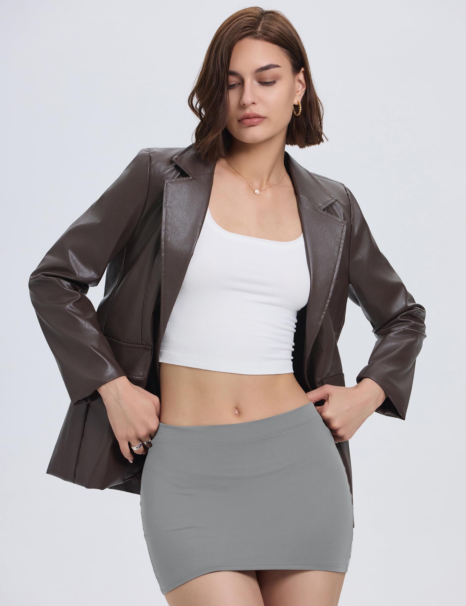 Lomon Y2k Mini Skirts for Women with Shorts Underneath Bodycon Skorts Sexy Club Date Night Outfits Trendy 2026 Streetwear