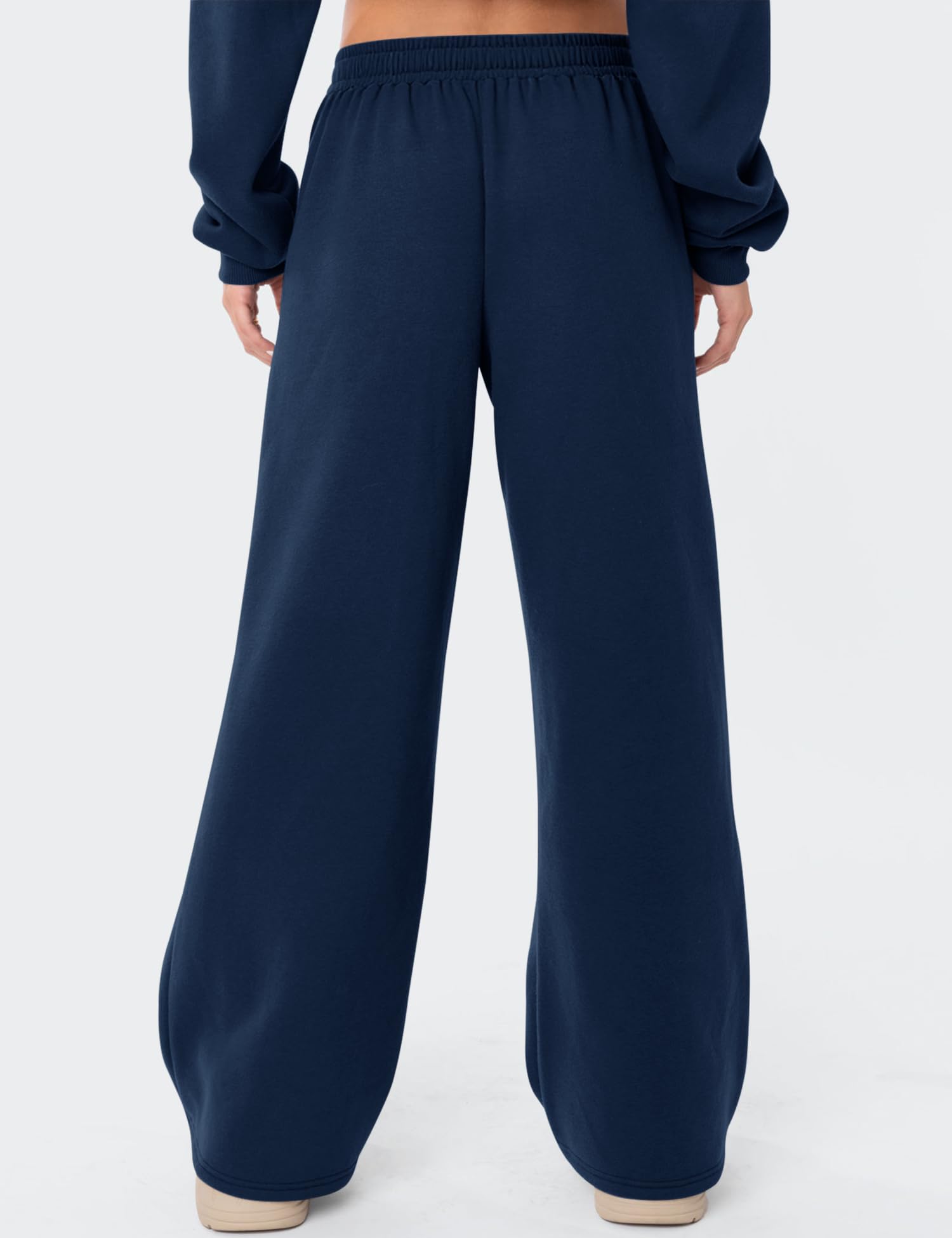 LOMON Women's Sweatpants Wide Leg Fleece Lined Sweat Pants Spring Winter Clothes 2026 Baggy Drawstring Joggers with Pockets