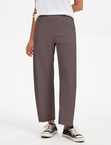 LOMON Wide Leg Barrel Pants for Women 27" Work Dress Casual Golf Loose Fit Crop Ankle Palazzo Slacks with Pockets Spring 2026