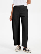 LOMON Wide Leg Barrel Pants for Women 27" Work Dress Casual Golf Loose Fit Crop Ankle Palazzo Slacks with Pockets Spring 2026