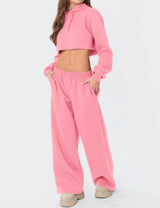 LOMON Wide Leg Sweatpants Women Fleece Sweat Pants Fall Spring Clothes 2026 Teen Girl Baggy Jogger Sweatpant with Pockets