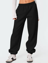 LOMON Sweatpants Women Fleece Joggers Wide Leg Sweat Pants Baggy Gym Sweatpant Winter Spring Drawstring Clothes with Pockets