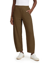 LOMON Wide Leg Barrel Pants for Women 27" Work Dress Casual Golf Loose Fit Crop Ankle Palazzo Slacks with Pockets Spring 2026