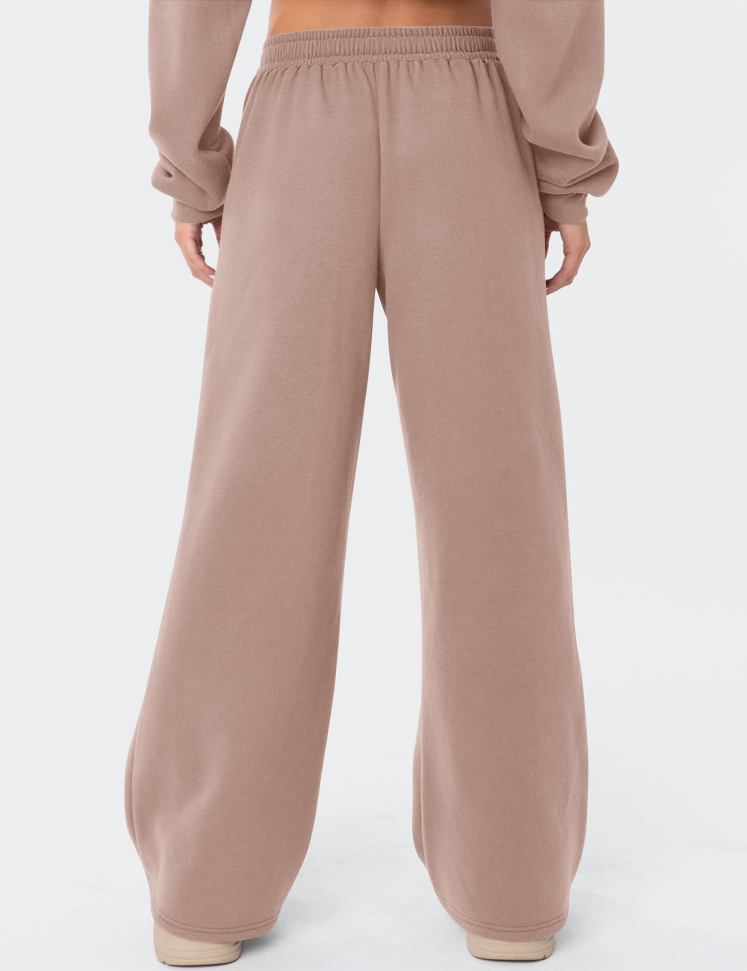 LOMON Women's Sweatpants Wide Leg Fleece Lined Sweat Pants Spring Winter Clothes 2026 Baggy Drawstring Joggers with Pockets