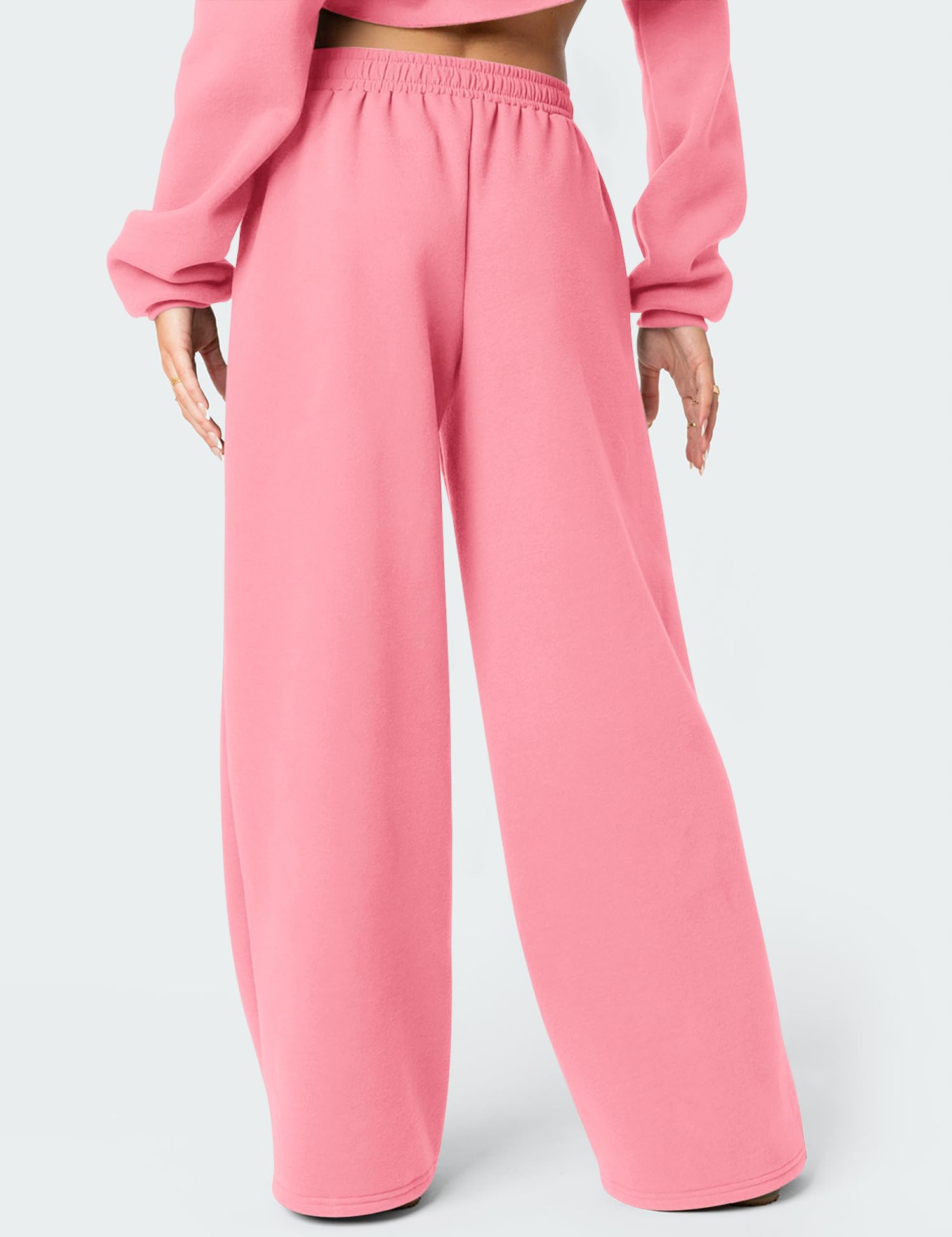 LOMON Wide Leg Sweatpants Women Fleece Sweat Pants Fall Spring Clothes 2026 Teen Girl Baggy Jogger Sweatpant with Pockets