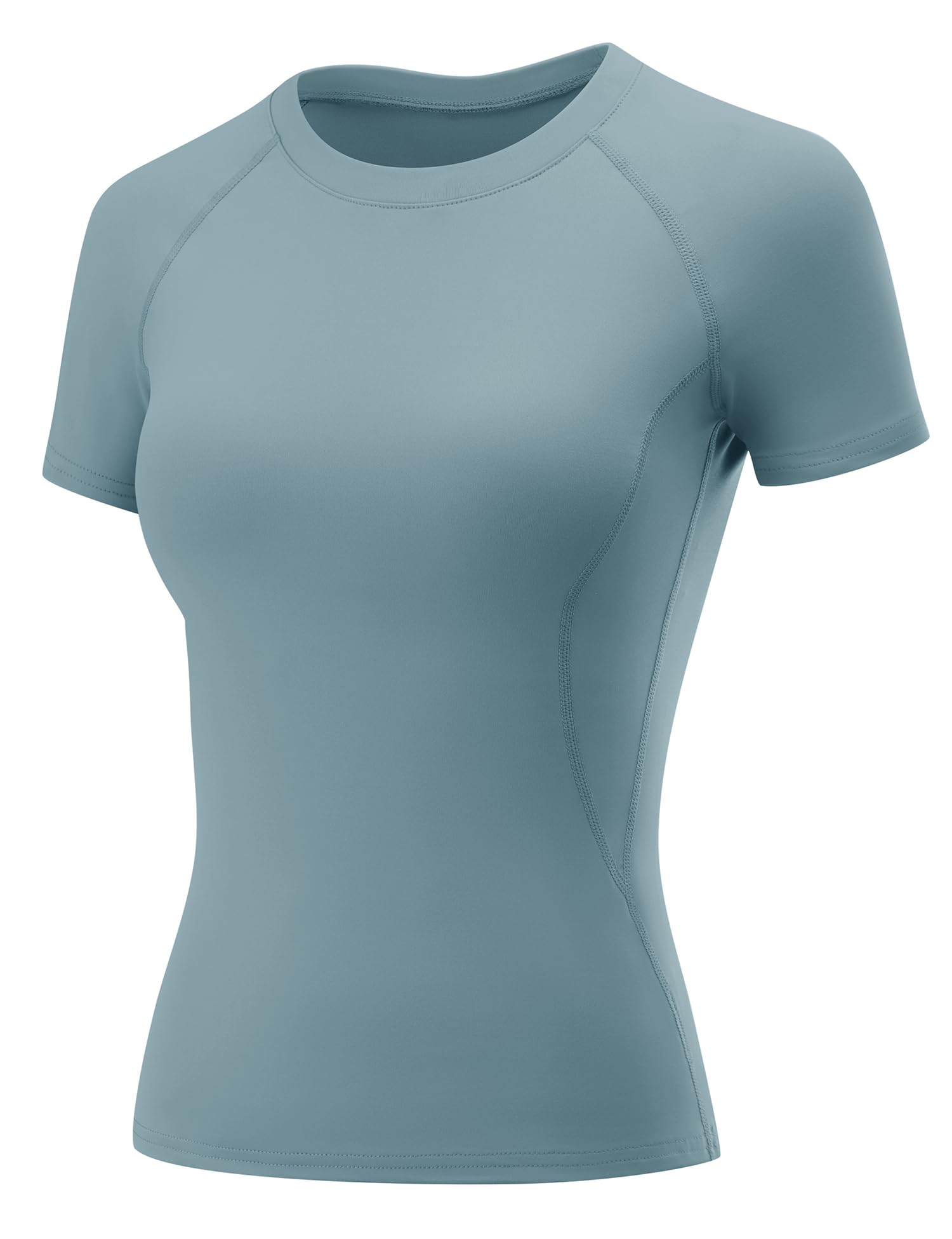 LOMON Womens Workout Tops Short Sleeve Raglan Athletic Shirts Yoga Gym Crewneck Quick Dry Tshirts