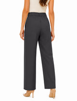 LOMON Women's Wide Leg Dress Pants High Waist Work Slacks with Pockets