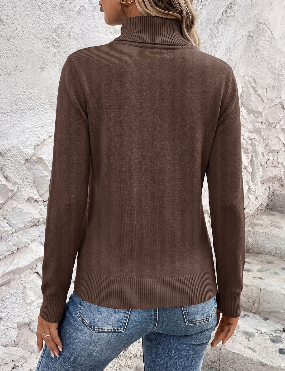 LOMON Sweaters for Women 2026 Fall Winter Turtleneck Sweater