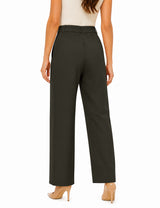 LOMON Women's Wide Leg Dress Pants High Waist Work Slacks with Pockets