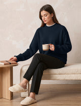 Lomom Womens Cotton Sweater Long Sleeve Mock Neck Fall Winter Tops