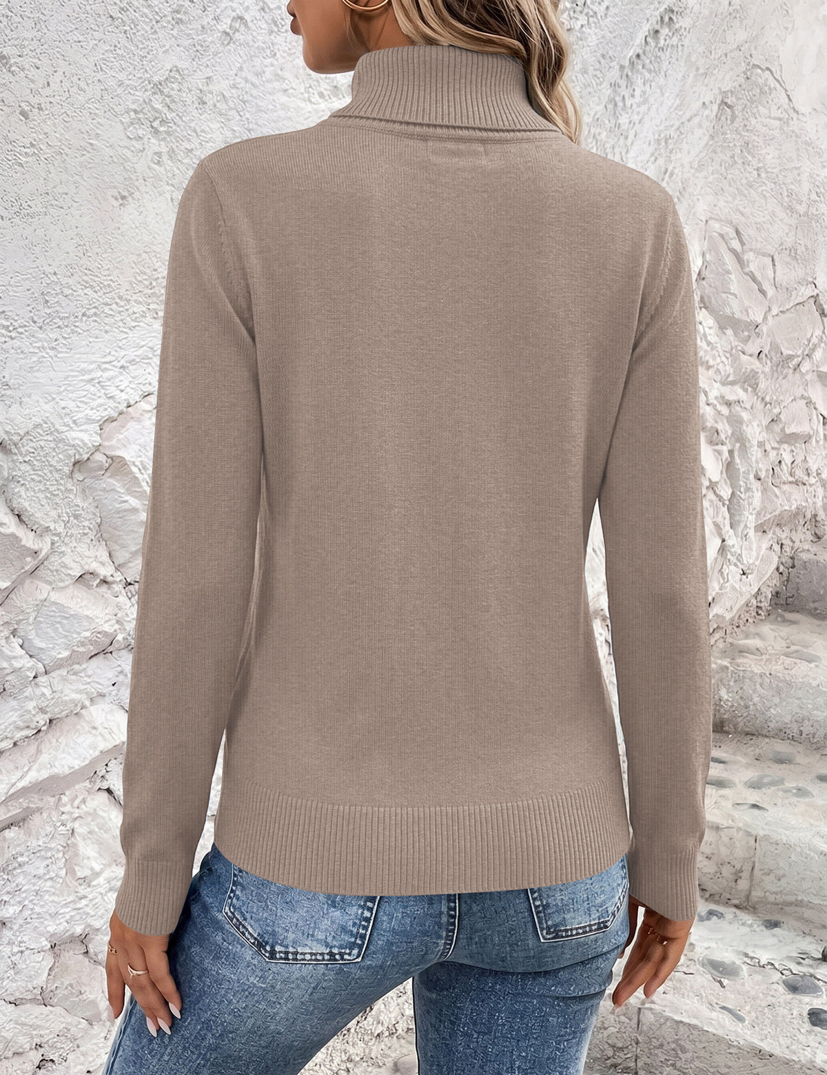 LOMON Sweaters for Women 2026 Fall Winter Turtleneck Sweater