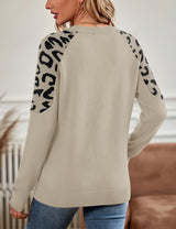 LOMON Sweaters for Women Crew Neck Long Sleeve Pullover Tops
