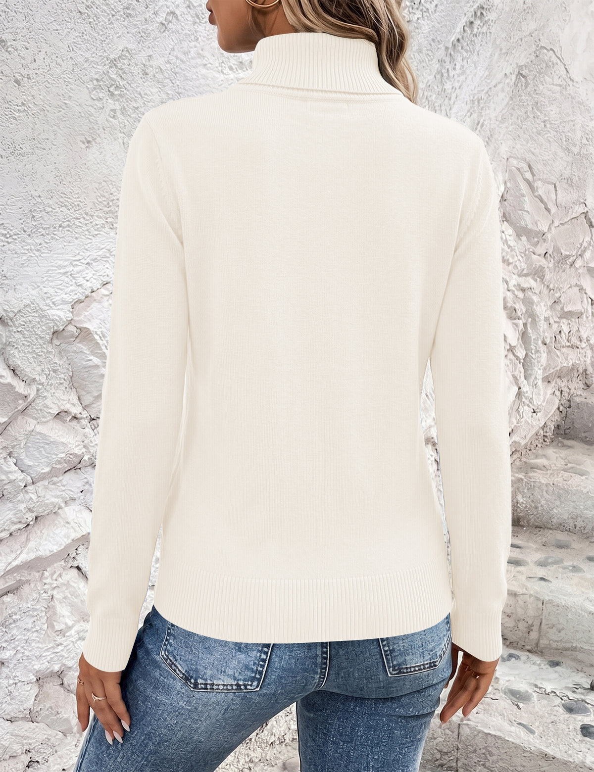 LOMON Sweaters for Women 2026 Fall Winter Turtleneck Sweater