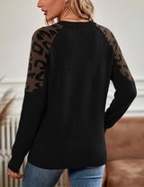 LOMON Sweaters for Women Crew Neck Long Sleeve Pullover Tops