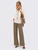LOMON Wide Leg Sweatpants Women Fleece Fall Spring Sweat Pants
