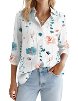LOMON Button Down Shirt for Women Spring Summer Tops Long Sleeve Business Dressy Casual Blouses Collared Work Outfits Clothes