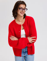 LOMON Cardigan for Women Lantern Long Sleeve Button Down Sweater Oversized Open Front Cardigan Sweaters Coats