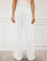 LOMON Womens Wide Leg Pants Travel Casual Lounge High Waist Flowy Palazzo Pants with Pocket Loose Spring Summer Clothing