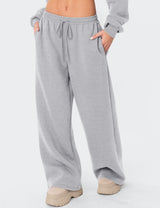 LOMON Women's Sweatpants Wide Leg Fleece Lined Sweat Pants Spring Winter Clothes 2026 Baggy Drawstring Joggers with Pockets