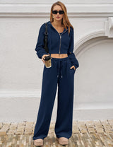 LOMON Women's Sweatpants Wide Leg Fleece Lined Sweat Pants Spring Winter Clothes 2026 Baggy Drawstring Joggers with Pockets