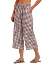 LOMON Women's Wide Leg Capri Pants Cropped Palazzo Summer Beach Vacation Casual Pants with Pockets