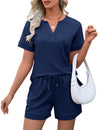 LOMON Womens Two Piece Sets Summer Lounge Sets Sweatsuit Shorts Set Casual Matching Sets